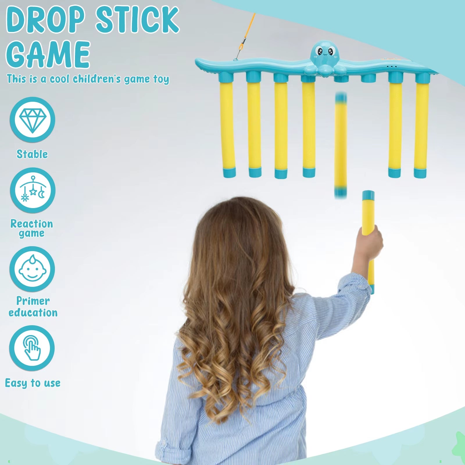 Challenge Falling Sticks Game Kids Stick Catching Toy