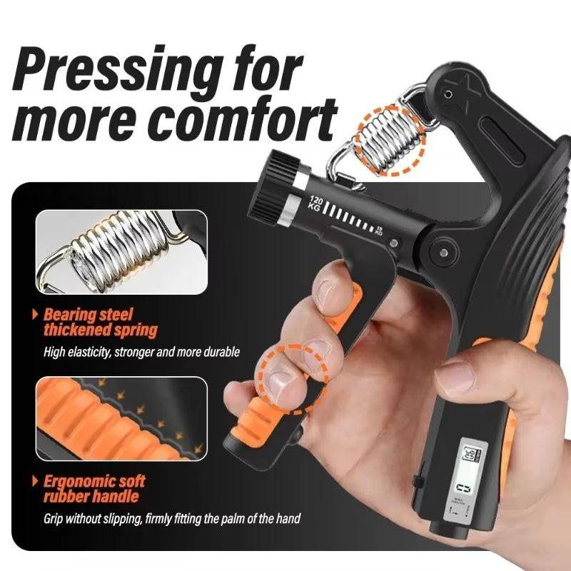 1-2Pcs 10-120Kg Adjustable Heavy Hand Grip Exercise Strengthener Gripper Finger Expander Arm Wrist Forearm Trainers Handgrip